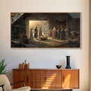 Christmas Nativity Wall Art, Framed Canvas Print, Nativity Oil Painting, Nativity Art Print, Christmas Seasonal Wall Art Living Room Decor