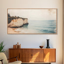 White Cliffs of Dover Framed Canvas Print, Oil Painting of England, England Original Painting, England Wall Art, England Themed Decor