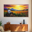Oil Painting Print of an El Campesino - Mexican American Wall Art - Framed Canvas Print - Mexican Folk Art - Chicano Wall Art - Mexicano Art