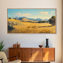 Retro Western Landscape Painting Print, Boho Southern Decor, Fall Decor, Above mantle Art, Centerpiece Art, Landscape Oil Painting