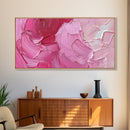 Pink Brush Strokes Framed Canvas Print - Modern Wall Are - Preppy Home Decor - She Shed Wall Art