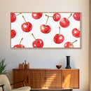 Preppy Cherry Wall Art Framed Canvas Print - Kitchen Wall Art - Dining Room Wall Art - Loft Decor - Cute Wall Art - Cutesy Home Decor