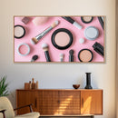 Retro Preppy Makeup Canvas Print, Makeup Art, Makeup Painting, Dorm Room Wall Art
