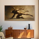 Canvas Print of Satyr, Victorian Gothic Wall Art, Satyr Painting Original, Satyr Oil Painting, Goth Decor, Spooky Wall Art