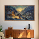 Christmas In The Mountains, Nativity Scene, Christmas Canvas Print, Christmas Decoration, Christmas Centerpiece Wall Art, Christmas Village