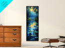 Serene Lake Reflection Framed Canvas Print, Coastal Landscape Art, Lake Tahoe Art, Above Bed Wall Art, Rustic Decor Gift Idea Christmas