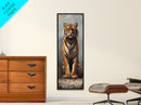 Majestic Tiger Painting Framed Canvas Print, Animal Wall Art, Rustic Decor Above Sofa Art, Bedroom Art Living Room Art Christmas