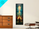 Last Supper Wall Art Framed Canvas Print Vibrant Christ Apostles Painting, Christian Art, Dark Religious Decor, Unique Holiday Gift, Spiritual Canvas