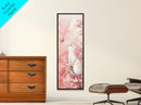 White Cat and Butterfly Canvas Print Light Pink Wall Art Cherry Blossom Painting Whimsical Art Bedroom Decor Gift Idea