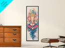 Ganesh wall art spiritual framed canvas print, Hindu god art, vibrant festival decor, meditation room art, sacred Indian home decor