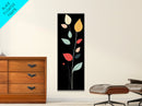 Mid-Century Modern Floral Pattern Framed Canvas Print, Flower Painting, Flower Art, MCM Art, Floral Decor, Botanical Wall Art