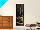 Restaurant Wall Art Still Life Oil Painting Print, Wine Bottle Painting, Tall Narrow Wall Art, Skinny Tall Art, Kitchen Decor, Wine Cellar Art
