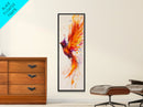 Watercolor Phoenix in Majestic Flight with Stunning Detail – Inspiring Firebird Canvas Print, Perfect Wall Art for Bedroom or Study Spaces