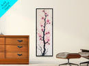 Delicate Cherry Tree in Bloom Painting - Canvas Print for Japanese Floral Art, Spring Blossom Decor, Nature-Inspired Wall Art, Botanical Print