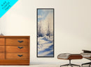 Winter Birch Tree Painting - Elegant Framed Canvas Print with Snowy Forest Scene in Minimalist Style for Nature Wall Art
