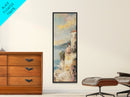 Abstract Oil Painting Print Of a Woman Overlooking the Coast, Victorian Oil Painting, Nautical Seascape Painting, Wall Decor for Girls