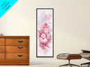 Elegant Perfume Bottles Framed Canvas Print Pink Abstract Art Wabi Sabi Decor Light Pink Bedroom Artwork Feminine Minimalist Wall Art