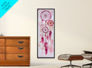 Dreamcatcher Boho Art Framed Canvas Print | Rustic Bedroom Decor | Tall Narrow Wall Art | Southwest Zen Painting | Gift Idea