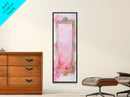 Ornate Frame Canvas Print, art nouveau-inspired pink framed decor with a touch of wabi sabi, classic vertical wall art for elegant spaces.