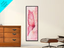 Butterfly Side View Framed Canvas Print Pink Wall Art Light Pink Wall Art Vertical Wall Art Rustic Decor Above Couch Art