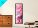 Pink Marble Abstract Framed Canvas Print Modern Light Pink Wall Art Moody Therapy Dorm Decor or Yoga Art
