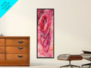 Shimmering Pink Beads Canvas Print Gemstone Painting Whimsical Wall Art Jewelry Lover Gift Vertical Pink Abstract Rustic Art
