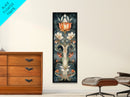 Canvas Print Sacred Geometry Wall Art Botanical Prints Art Nouveau Style Rustic Decor Skinny Wall Art Guest Room Art Christmas Gift