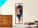 Canvas Print Lion Wall Art African Art Whimsical Style Long Narrow Wall Art Guest Room Decor Safari Animal Painting Christmas Gift