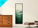 Smoky Mountain Layers Framed Canvas Print Serene Landscape Painting Green Nature Scene Above Sofa Art Living Room Decor