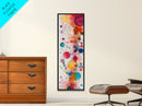 Colorful Abstract Dots Canvas Print Whimsical Art Modern Wall Decor Playful Vertical Art Gift Idea Light Pink Wall Art