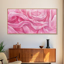 Soft Rose Canvas Print, Light Pink Abstract Art of Petals with Minimalist Style, Feminine Wall Decor for Living Room or Bedroom