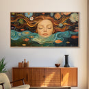 Surreal Dreamscape Framed Canvas Print Whimsical Art Featuring Floral Fantasy Unique Gift Idea Bedroom Wall Art Boho Inspired Artwork