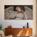 Sleeping Angel Peace Canvas Print Featuring Angel Art Prints and Wabi Sabi Art Perfect Bedroom Wall Art Above Bed Wall Decor