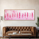 Pink Lipstick Wall Art, Canvas Print, Feminine Beauty Decor, Whimsical Art, Perfect Gift Idea, Above Desk Artwork, Makeup Room Style
