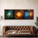 Radiant Mandala Canvas Print Sacred Geometry Art Wildflower Painting Bold Statement Wall Art Bedroom Modern Living Room Decor