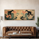 Art Nouveau Framed Canvas Print Goddess Art Print Feminine Boho Artwork Wildflower Wall Art Bedroom Artwork Guest Room Decor