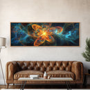Fiery Blossom Framed Canvas Print Blossom Painting Artwork Nature-Inspired Wall Art Living Room Horizontal Decor