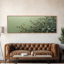 Nature-Inspired Sage Green Framed Canvas Print – Sage Green Wall Art, Botanical Prints, Minimalist Art, Bedroom Art, Wabi Sabi Art
