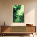 Modern Abstract Green Canvas Print, Sage Green Wall Art, Farmhouse Decor, Minimalist Vertical Art, Living Room Rustic Decor