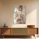 Blush Bride Art Framed Canvas Print Romantic Wedding Artwork Feminine Wall Art Pastel Bedroom Decor Unique Gift Idea Bridal Art