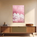 Dreamy Pink Clouds Canvas Print Light and Airy Minimalist Art Above Bed Wall Art Guest Room Decor Rustic Aesthetic Fall Accent Gift