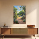 Serene GardenPath Canvas Print Southwest Wall Art Rustic Decor Above Bed Art Farmhouse Wall Art Gift Idea Landscape Painting