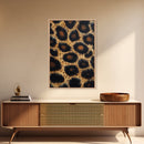 Abstract Leopard Canvas Print, Rustic Animal Print Wall Art, Bedroom Art, Farmhouse Decor, Skinny Tall Art, Gift Idea for Him