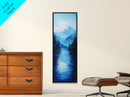 Lake Tahoe Art, Canvas Print, pine tree art, mountain painting, rustic decor, above couch art, panoramic painting, bedroom art