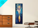 Moody Seascape, horizon painting gray white, smoky mountain art, framed canvas print, extra wide art, landscape painting
