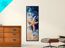 Starfish on Beach, coastal decor, nautical painting, beach house wall art, coastal cowgirl wall art, framed canvas print