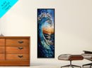 Ocean Wave, Seascape Art, Canvas Print, Nautical Decor, Coastal Painting, Blue and Green Wall Art, Surf Inspired Art