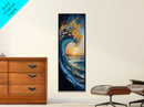 Ocean Wave Art, Surf Wall Art, Coastal Decor, Framed Canvas Print, Nautical Painting, Moody Art, Extra Wide Art, Seascape Painting