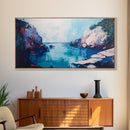 Ocean Cliffs, Seascape Painting, Nautical Decor, Coastal Landscape Art, Above Couch Art, Bedroom Art, Canvas Print, Gift Idea