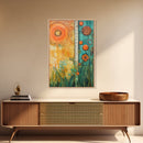 Sun and Nature, Botanical Prints, Sacred Geometry Wall Art, Moroccan Wall Art, Wabi Sabi Art, Canvas Print, Gift Idea